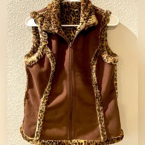 Arita reversible cheetah print vest